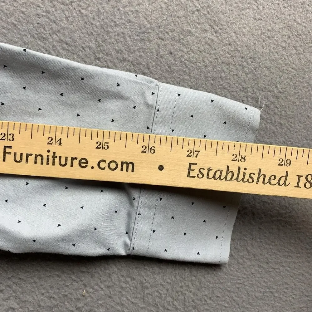 Banana Republic Dress Shirt Mens XS Gray Geometric Classic Fit Long Sleeve